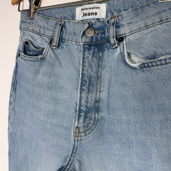 Reformation Tahoe 23 Light Blue Straight Leg Jeans - Picture 3 of 5